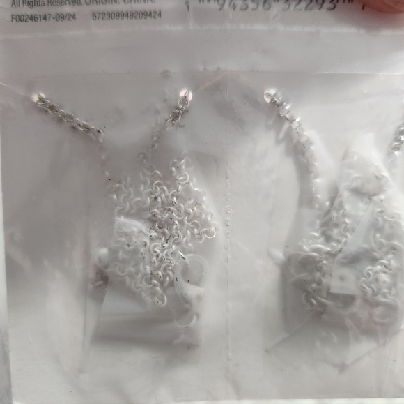 Cheeseburger & Fries Heart Friendship "BEST FRIENDS" Necklace Set Silvertone NEW - Picture 2 of 2